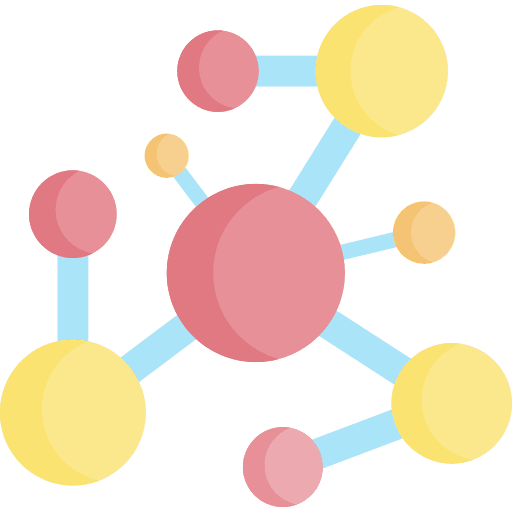 Structure healthcare education molecule icon
