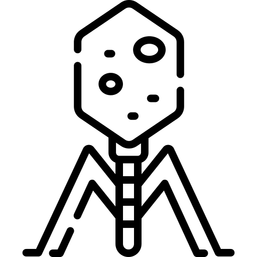 Virus disease cell bacterium icon