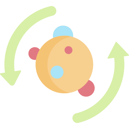 Metabolism education biology circular arrow icon