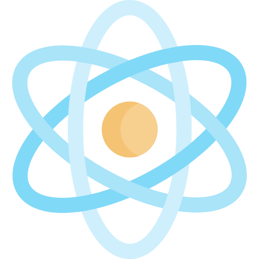 Molecule science atomic structure atom icon