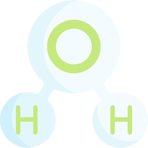 H2o molecule structure oxygen icon