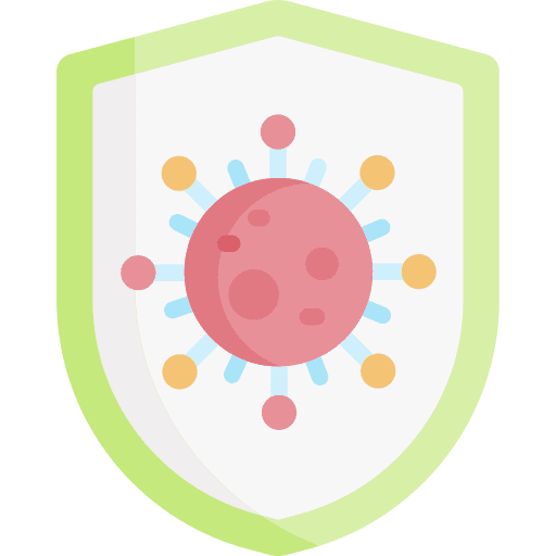 Protected safety bacteria protected icon