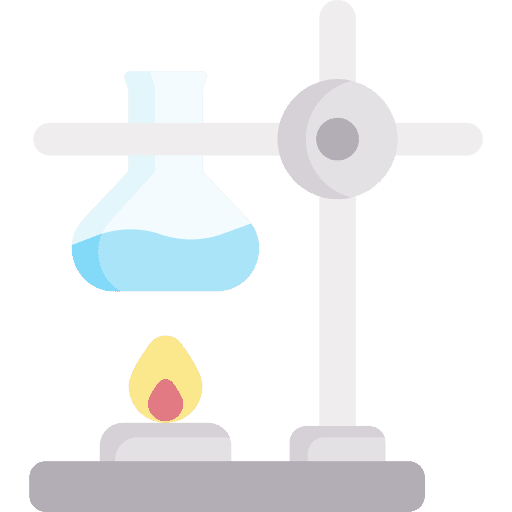 Bunsen burner test education equipment icon