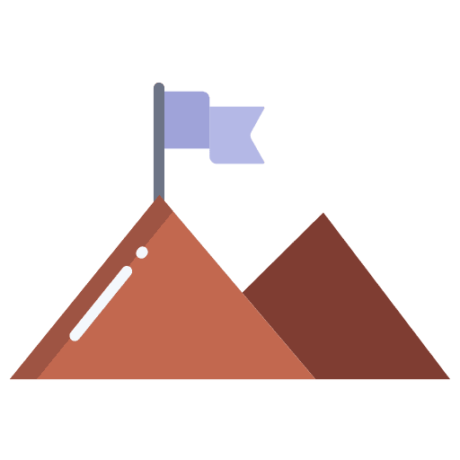 Flag goal success business and finance icon