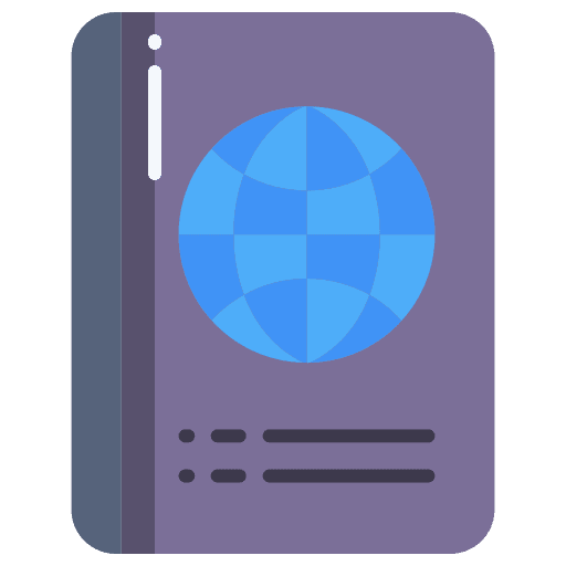 Passport visa travel international passport icon