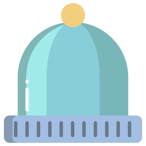 Beanie knit winter hat wool hat icon