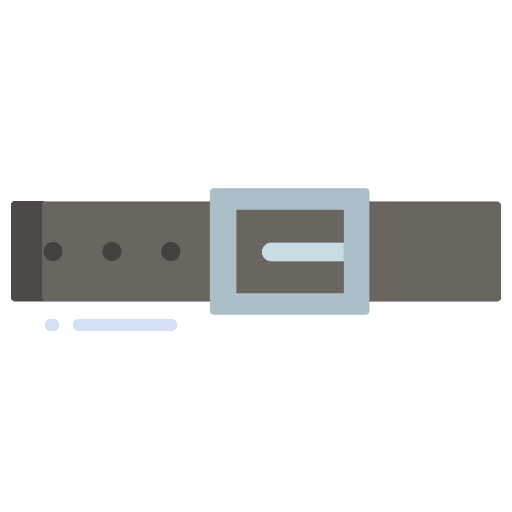 Belt ring garment raincoat icon