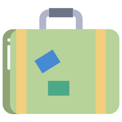 Suitcase travelling baggage luggage icon