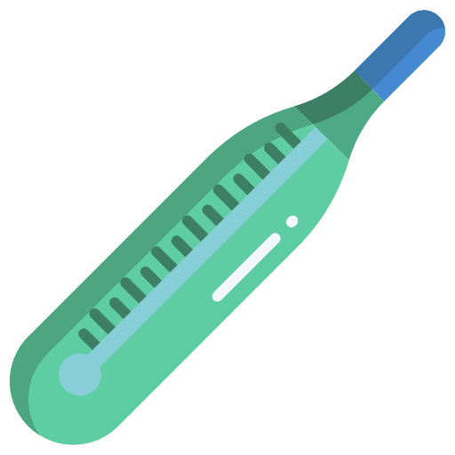 Thermometer healthcare and medical thermometer hot temperature icon