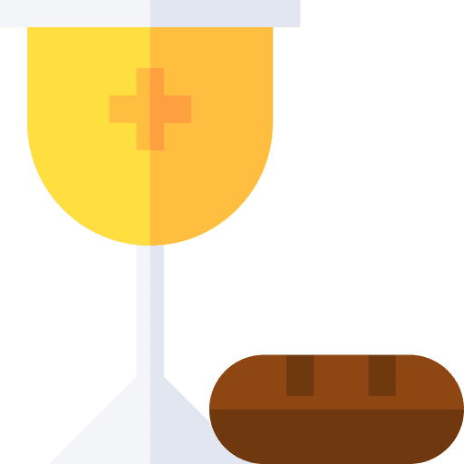 Eucharist bread mass church icon