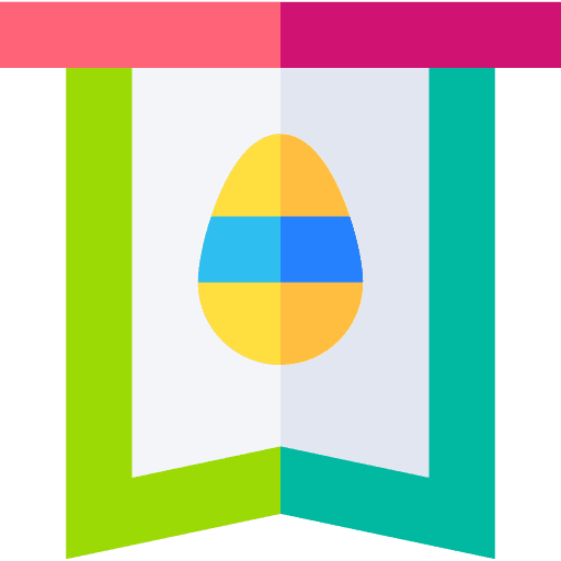 Flag decoration easter day flag icon