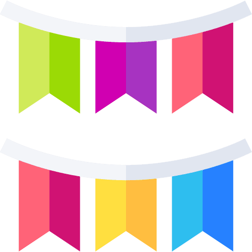 Garland party flags garland icon