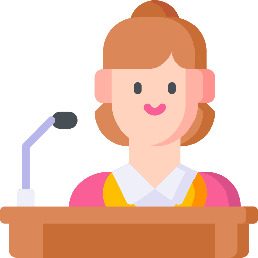Speech presentation podium womens day icon
