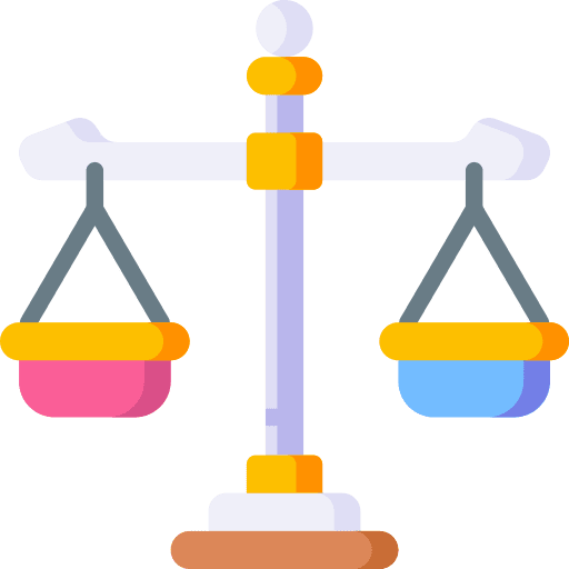 Equality justice law security icon