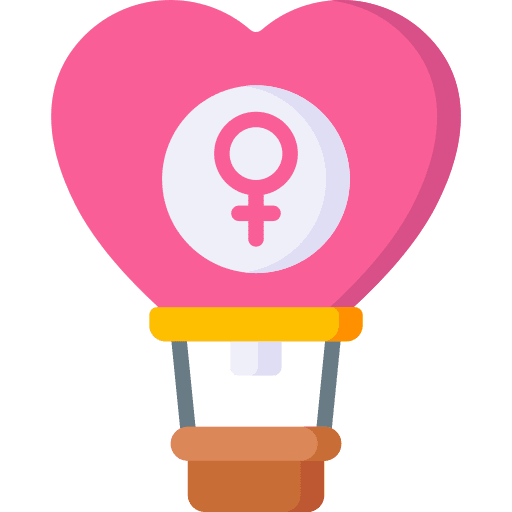 Hot air balloon girl hot air balloon 8 march icon