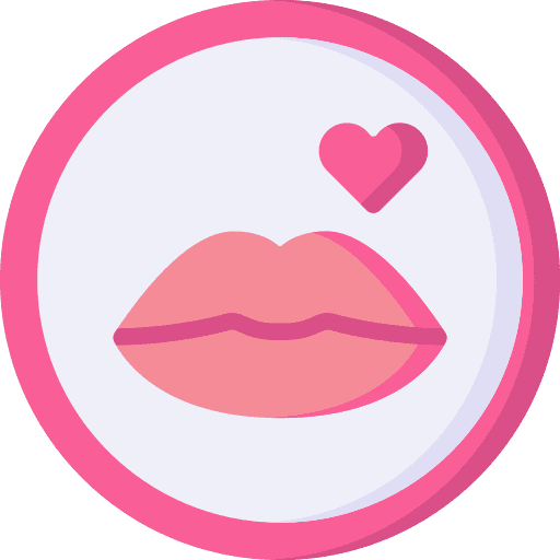 Kiss kiss girly icons body part icon