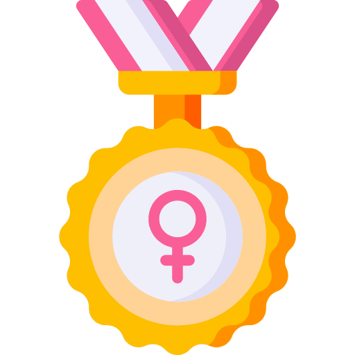 Medal woman award womens day icon