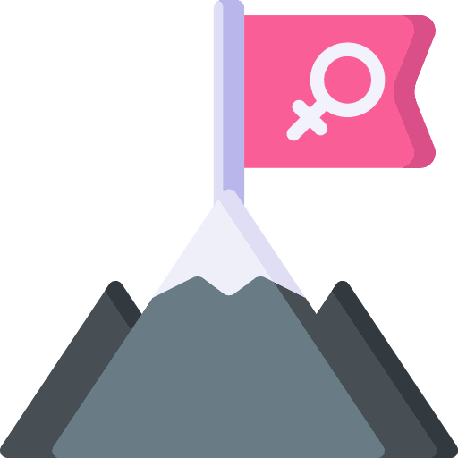 Mountain flag achievement feminism icon