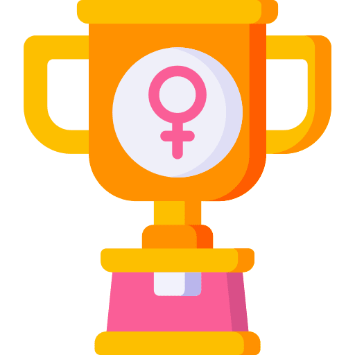 Trophy award feminism womens day icon