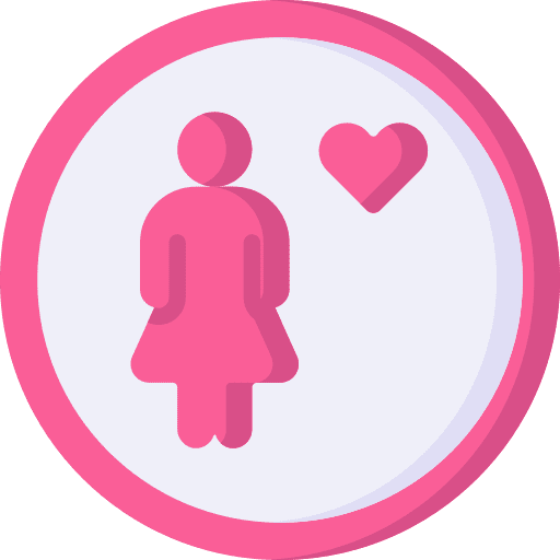 Women shapes and symbols heart humanpictos icon