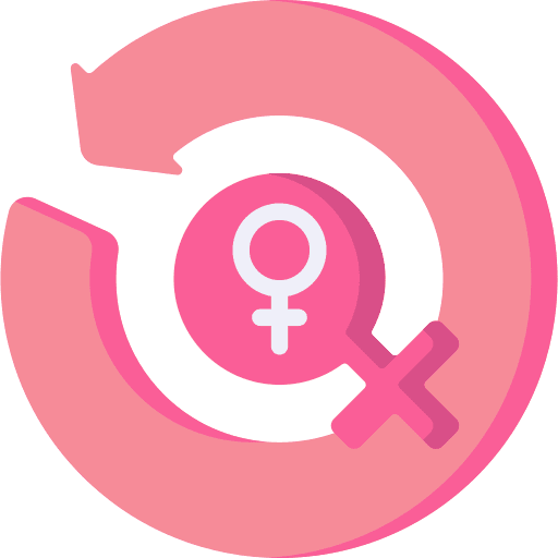 Womens day feminism date ribbon icon