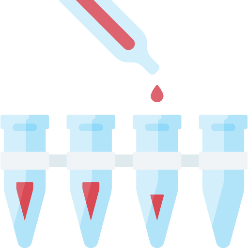 Blood sample laboratory chemistry blood tube icon