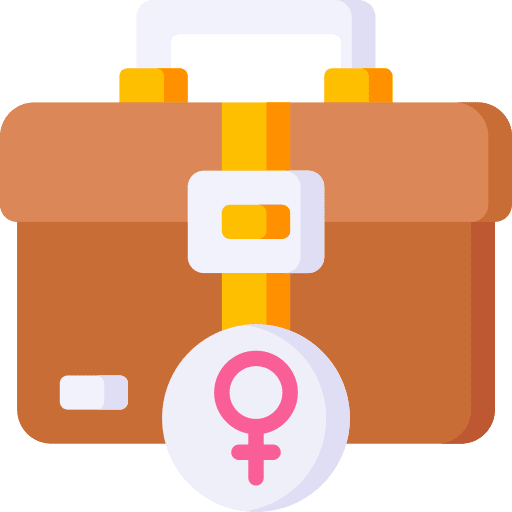Briefcase feminism vindication business and finance icon