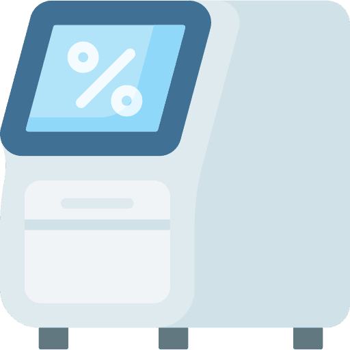 Rt pcr machine healthcare and medical percentage coronavirus icon