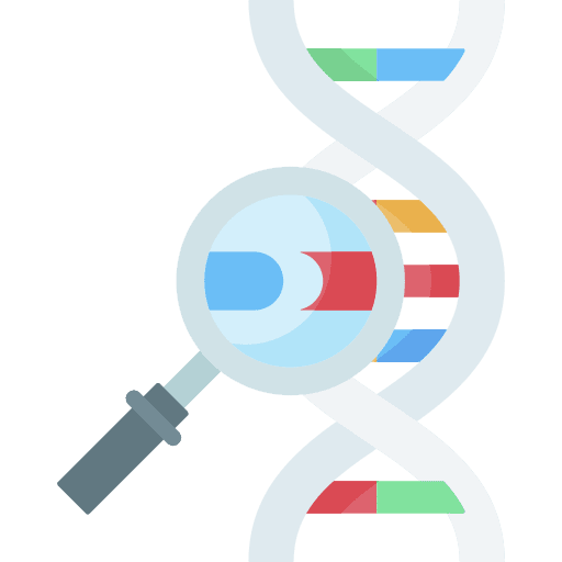 Analysis biology deoxyribonucleic acid dna icon