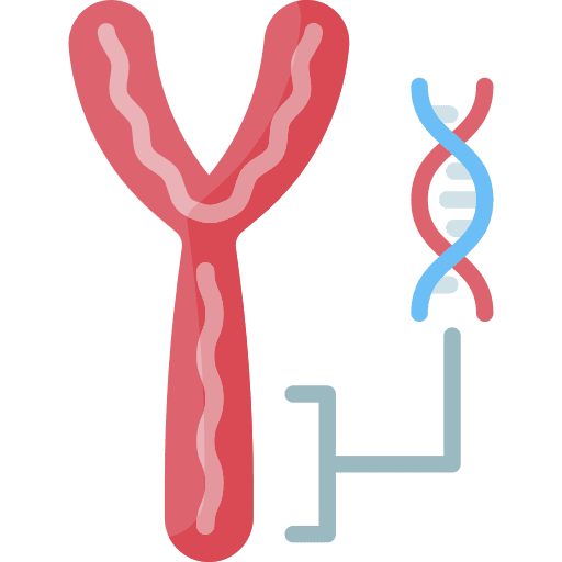 Chromosome biological education healthcare and medical icon