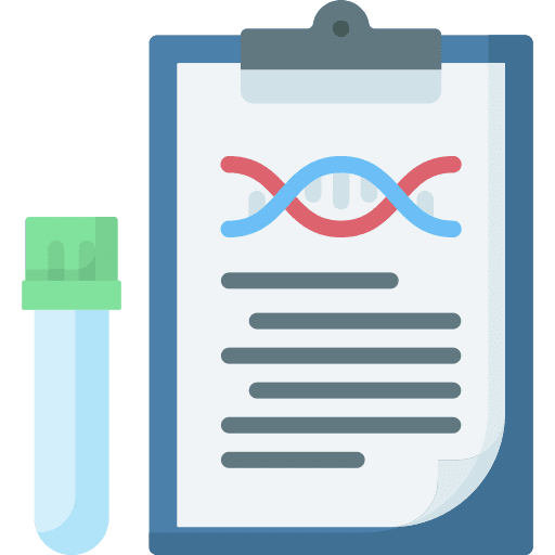 Dna test chemistry report result icon