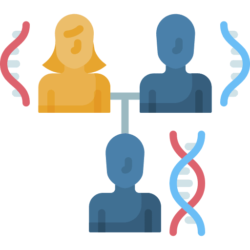 Genetics healthcare and medical dna family tree icon