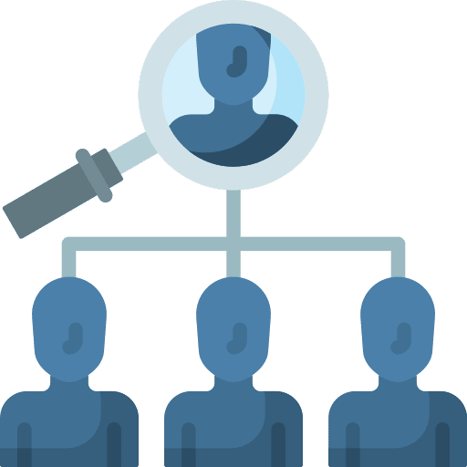 Ancestry family tree dna magnifying glass icon