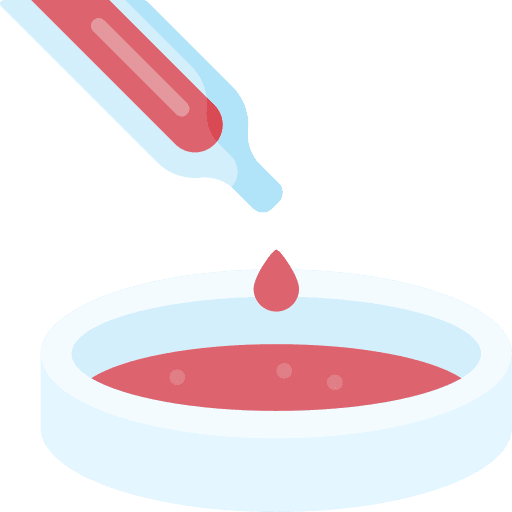 Blood test science healthcare and medical blood test icon