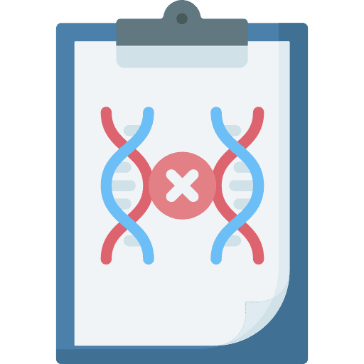 Dna test result healthcare and medical dna icon