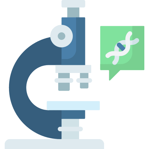 Microscope lab structure science icon