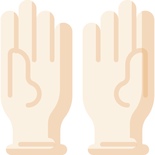 Rubber gloves security rubber gloves surgery equipment icon