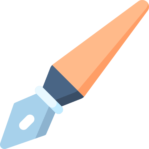 Dip pen education signature write icon