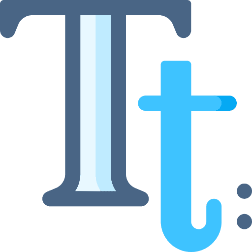 Typography interface art and design format icon