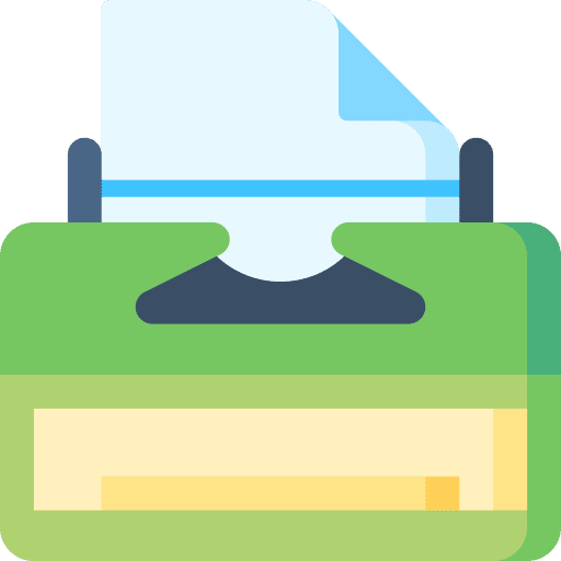 Copywriting art and design entertainment author icon