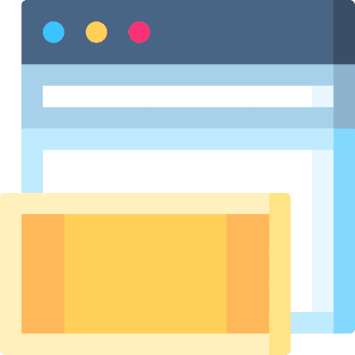 Web design interface seo and web responsive icon