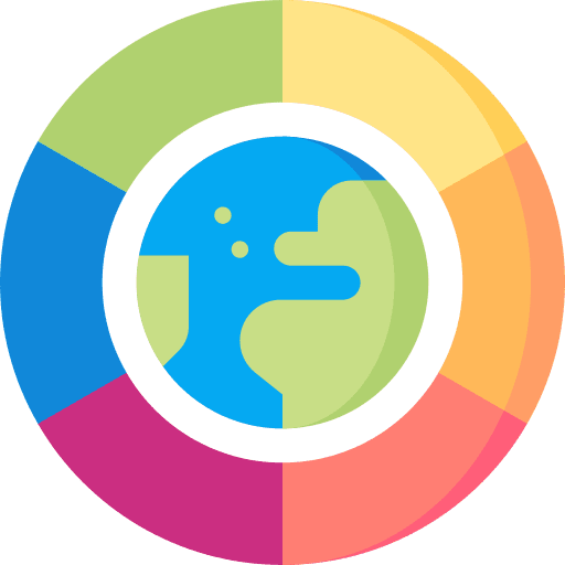 International business and finance international pie chart icon