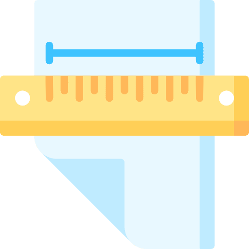 Ruler education draw art and design icon