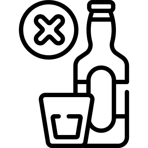 No drinking alcohol prohibition not allowed healthcare and medical icon