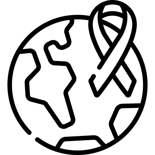 World cancer day awareness day ribbon support icon