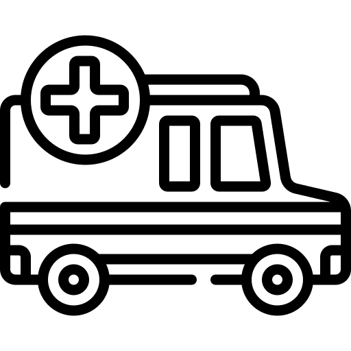 Ambulance transport automobile emergency icon