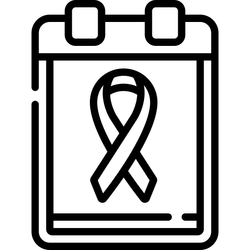 Awareness day date ribbon campaign icon