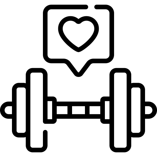 Healthy lifestyle dumbbell workout sports and competition icon