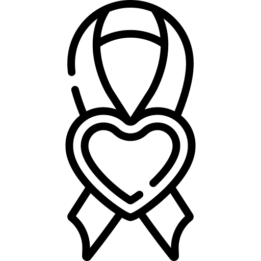 Ribbon ribbon world cancer day healthcare icon