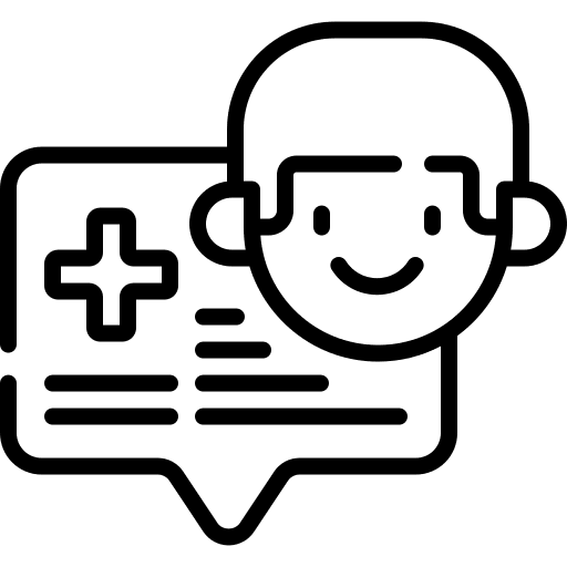 Support avatar comment medical icon